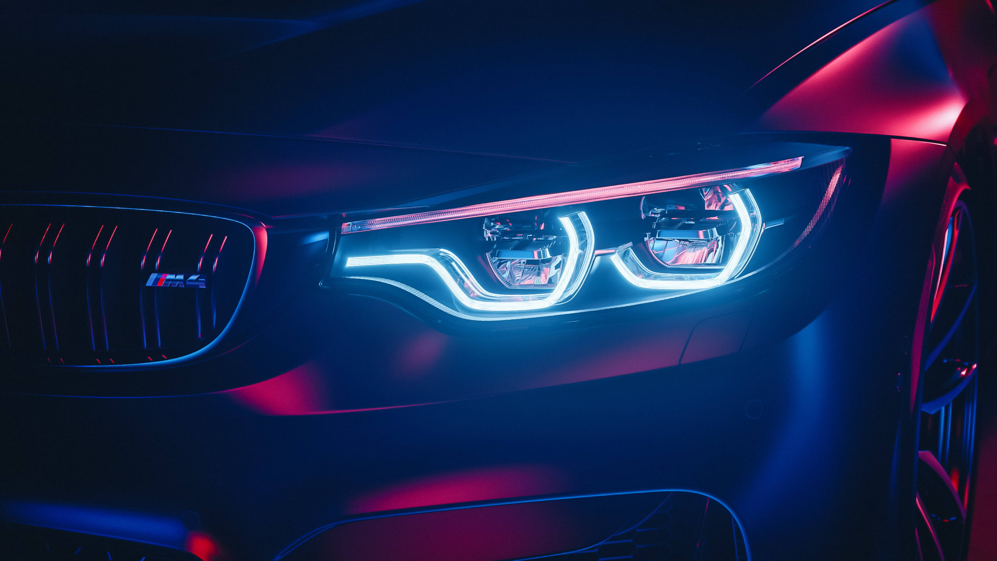 BMW M4 skarpe forlygter tæt på Wallpapers