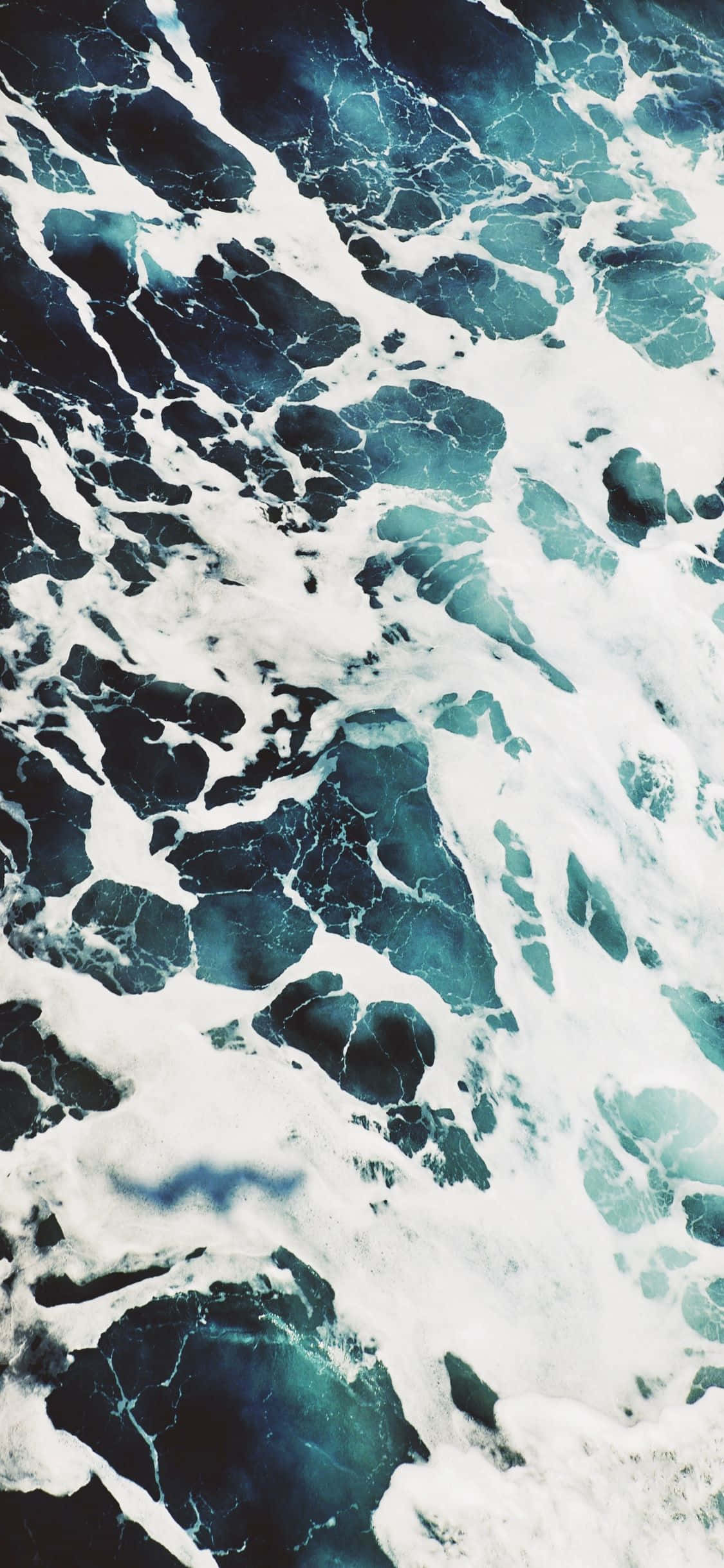 Bølgende hav iPhone X marmorbaggrund Wallpapers
