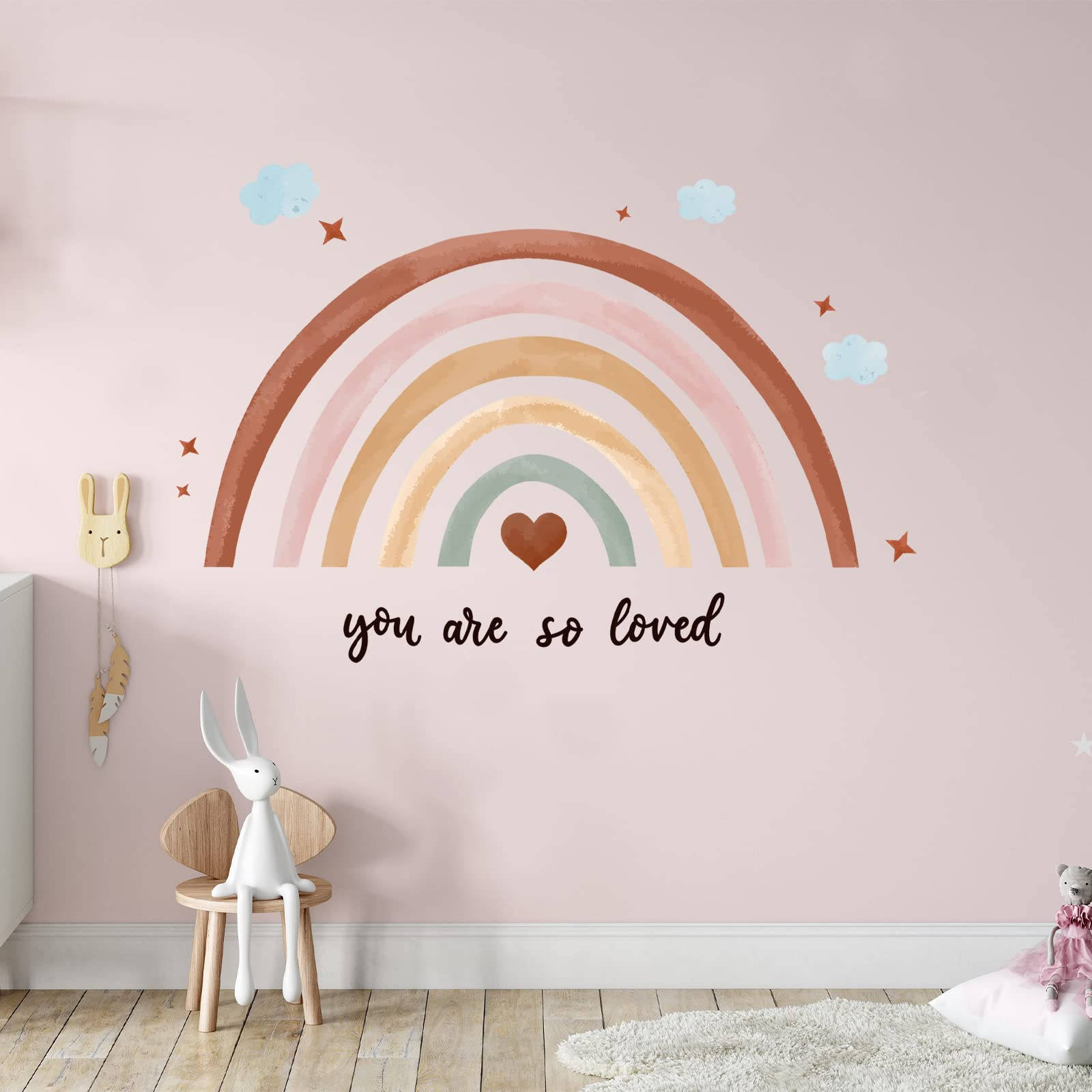 Boho Regnbue Børneværelse Wallpapers