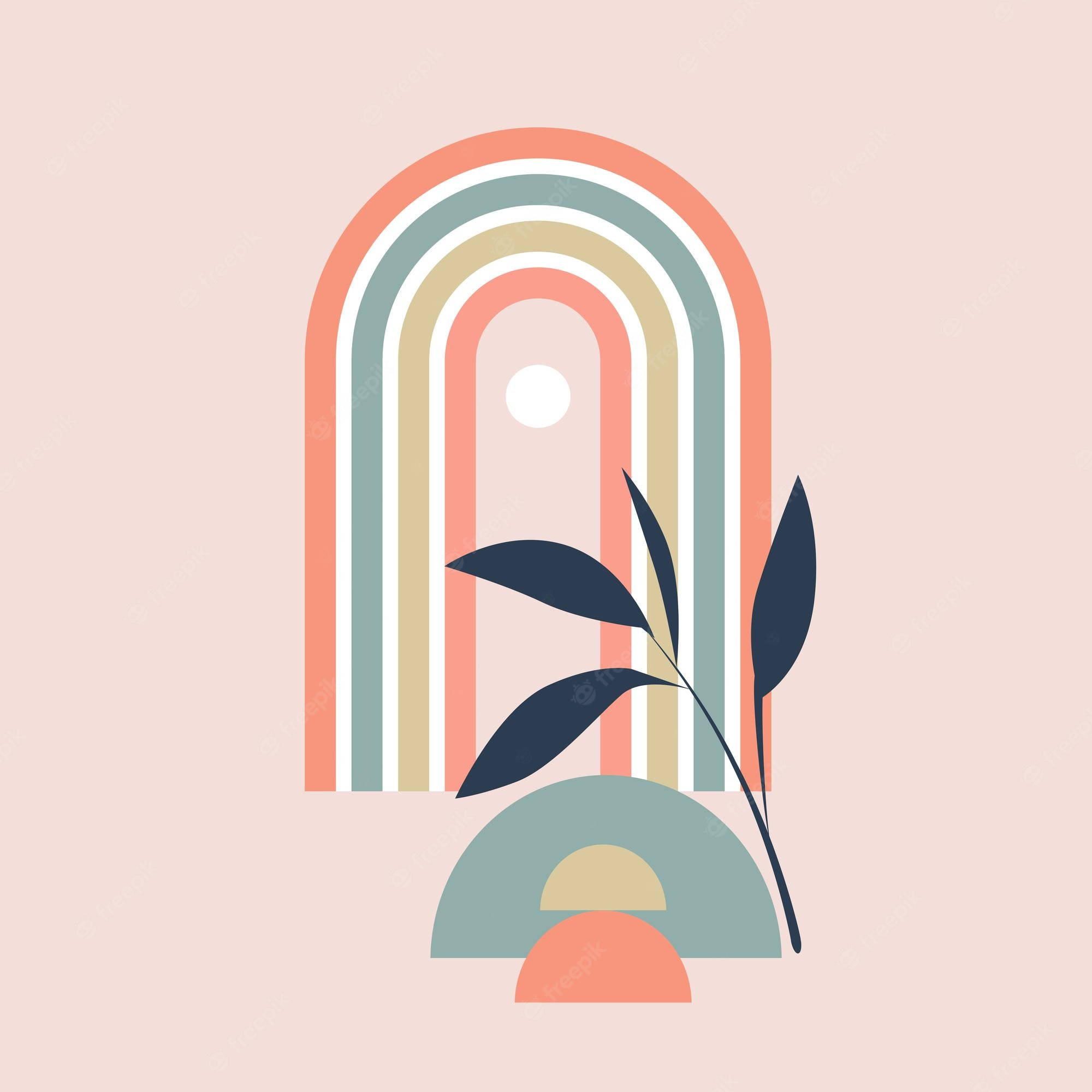 Boho Regnbueblad Wallpapers