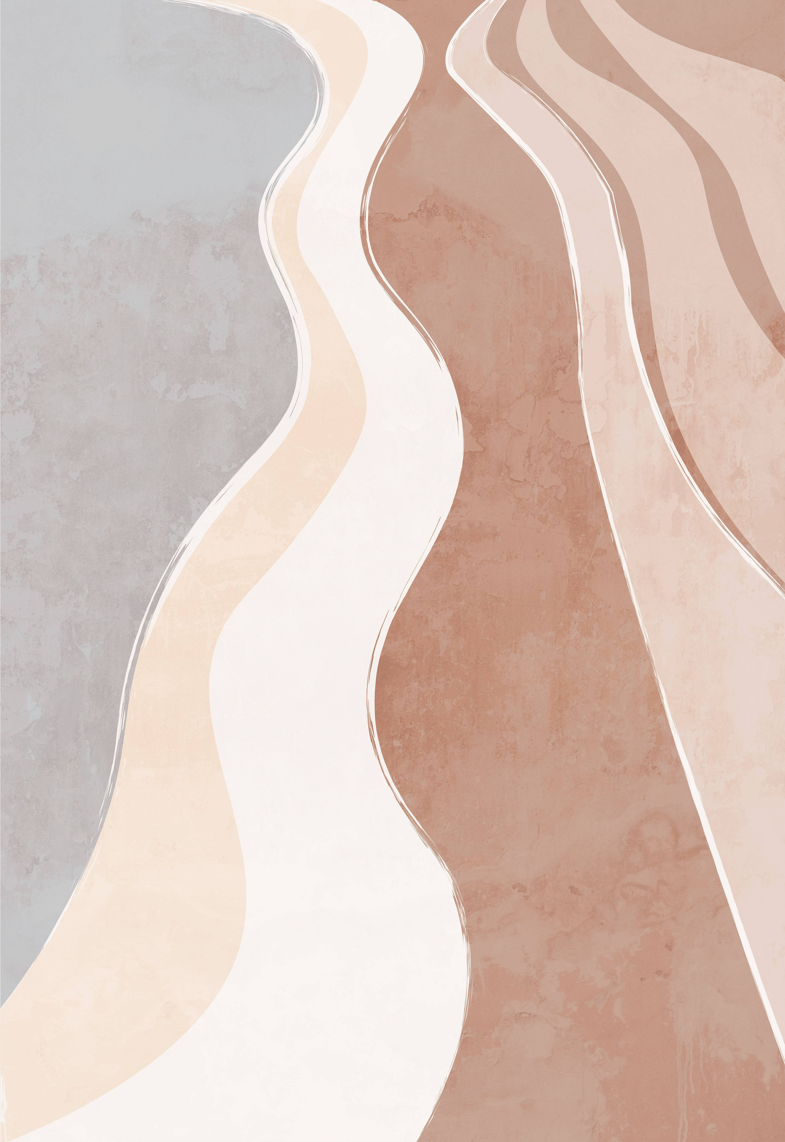 Boho æstetiske lodrette penselstrøg Wallpapers