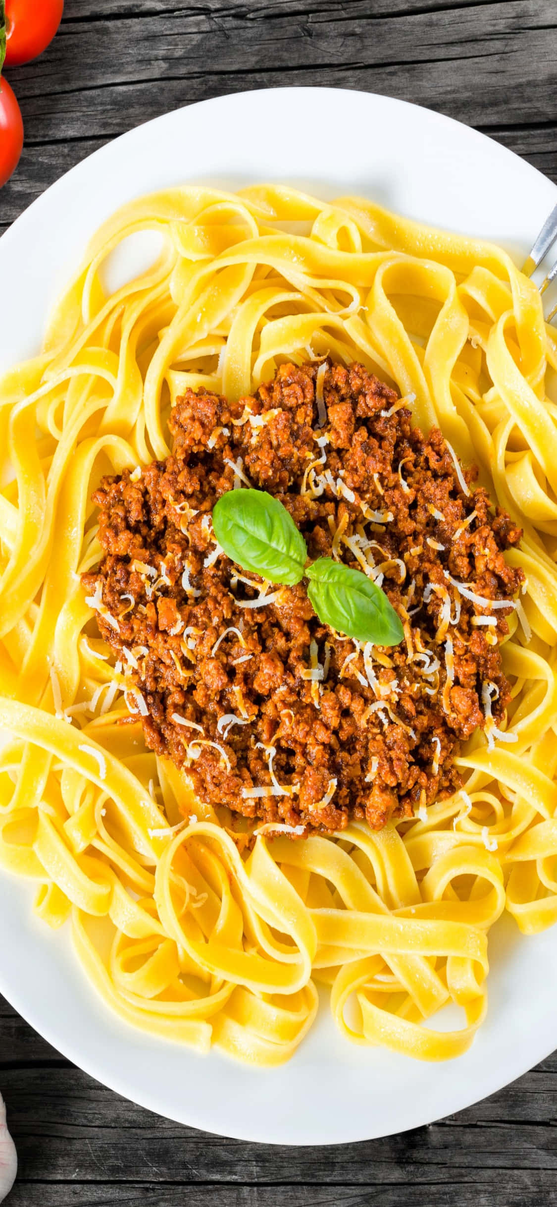Bolognese pasta ret iPhone X pasta baggrund Wallpapers