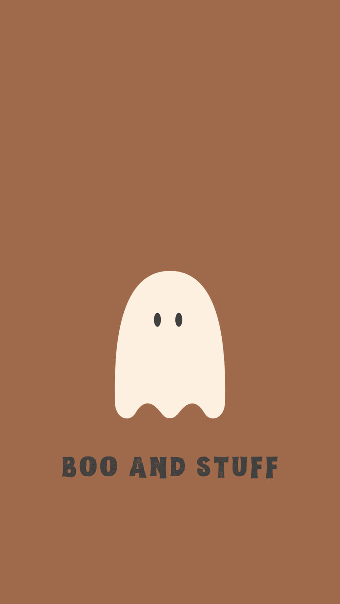 Boo And Stuff på brun baggrund Wallpapers