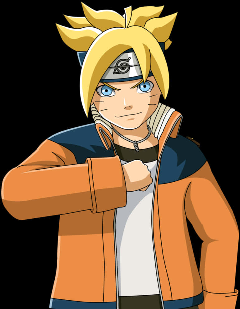 Boruto Uzumaki selvsikker positur Wallpapers