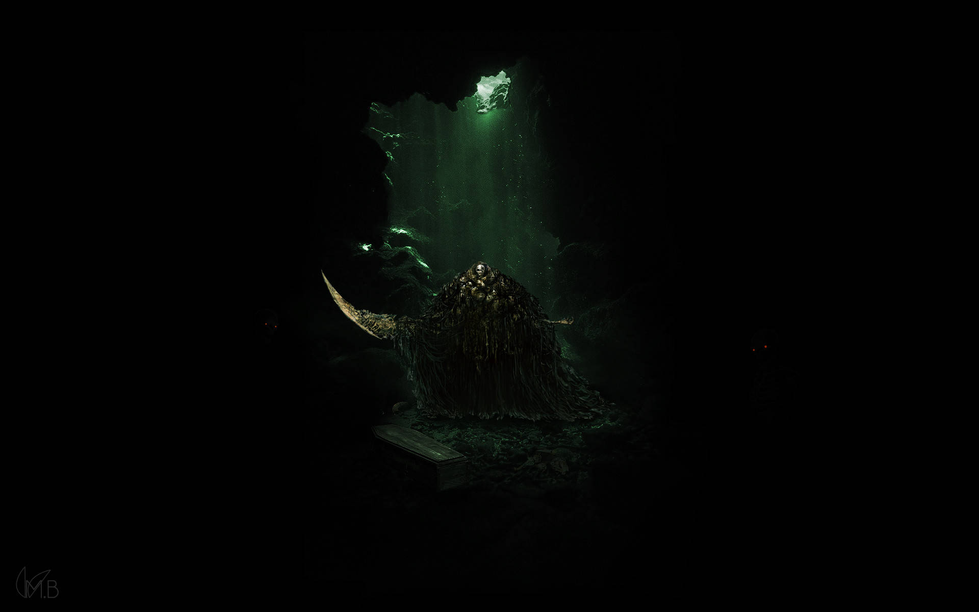 Boss Dark Souls Inde i Mørk Skærmhule Wallpapers