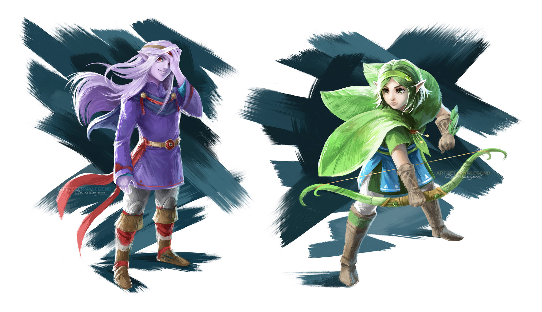 BOTW Vaati og Saria Digital Kunst Wallpapers