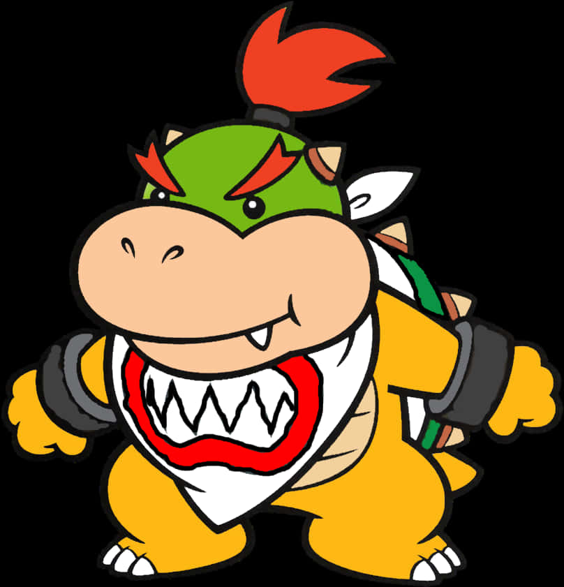 Bowser Animeret Karakterillustration Wallpapers