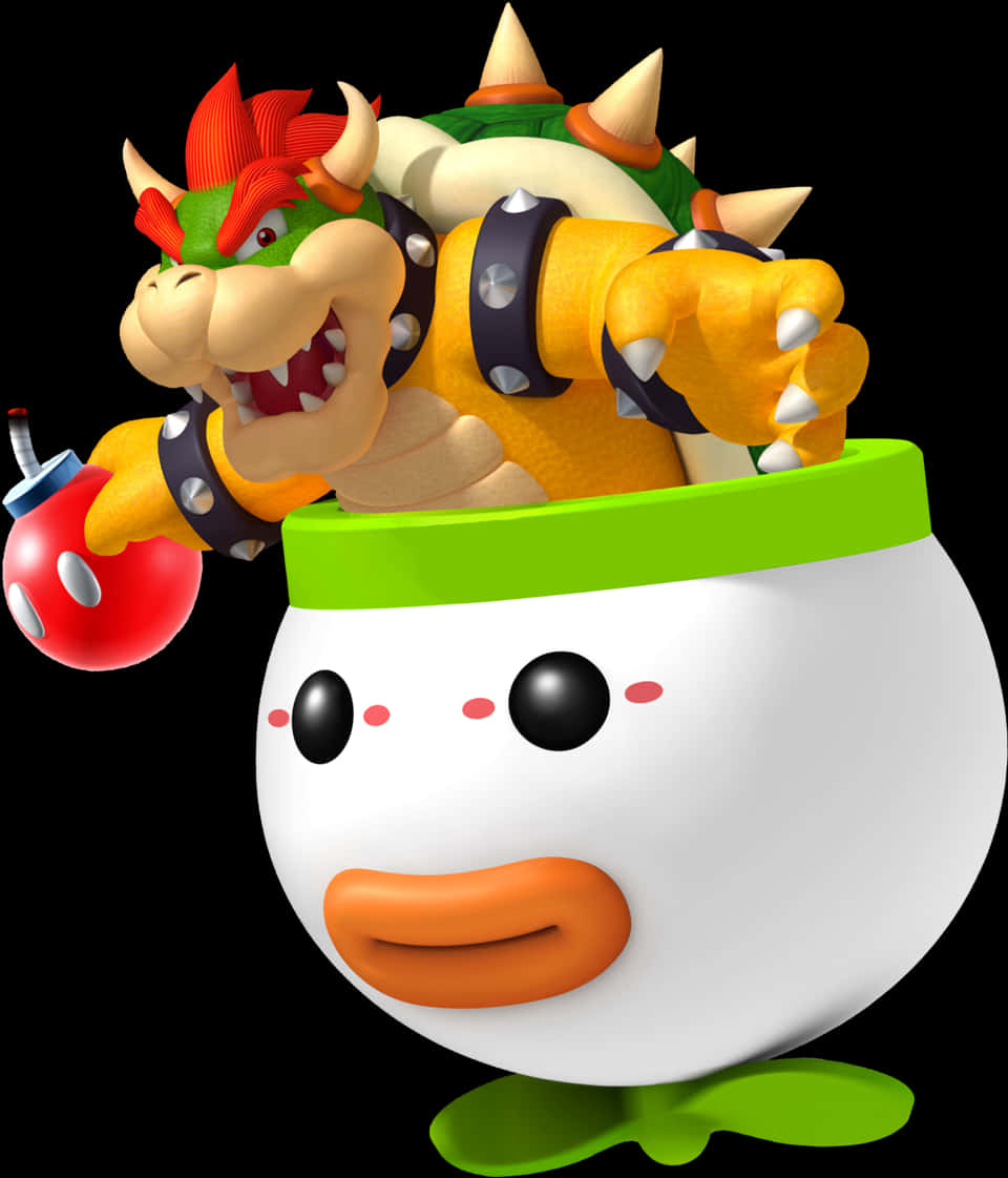 Bowser i klovnebil illustration Wallpapers