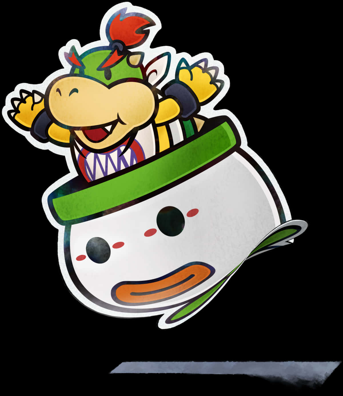 Bowser Jr. i Koopa Klovne Copter Klistermærke Wallpapers