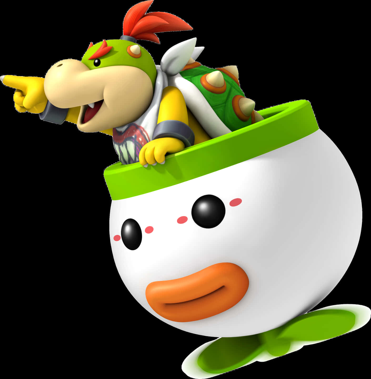 Bowser Jr. i Koopa Klovnebil Wallpapers