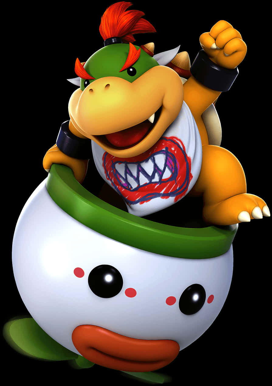 Bowser Jr. i Koopa Kløver Bil Wallpapers