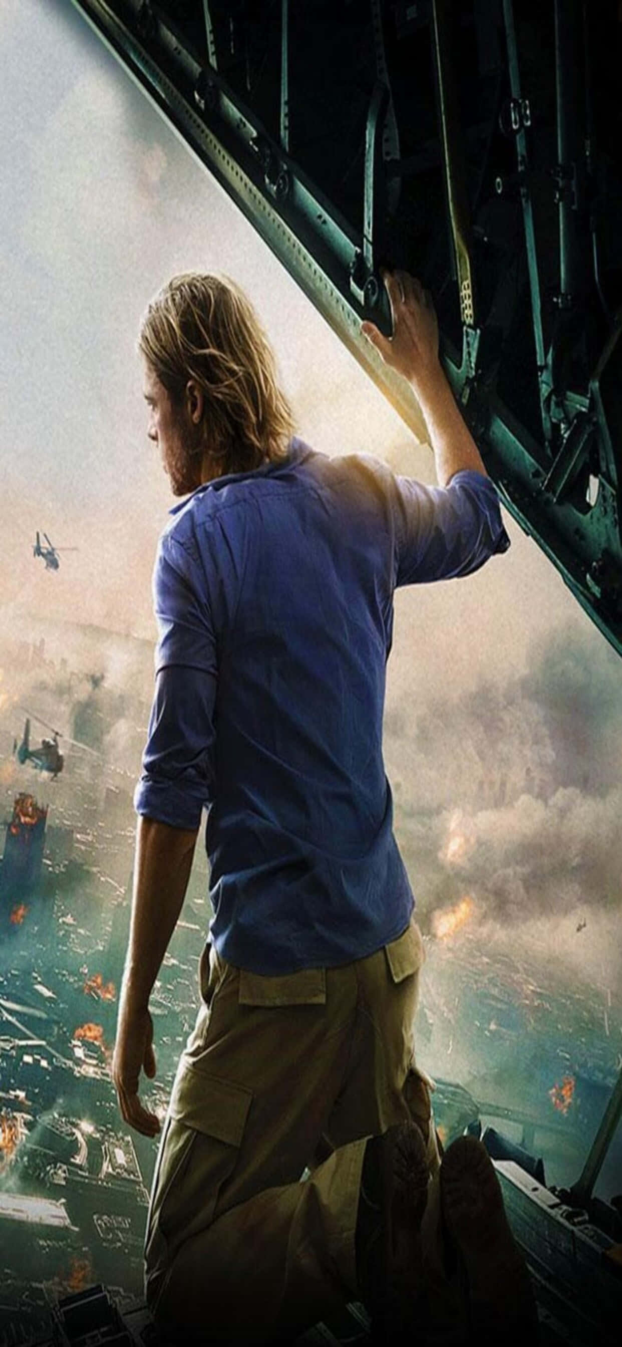 Brad Pitt Stillbillede iPhone XS Max World War Z Baggrund Wallpapers