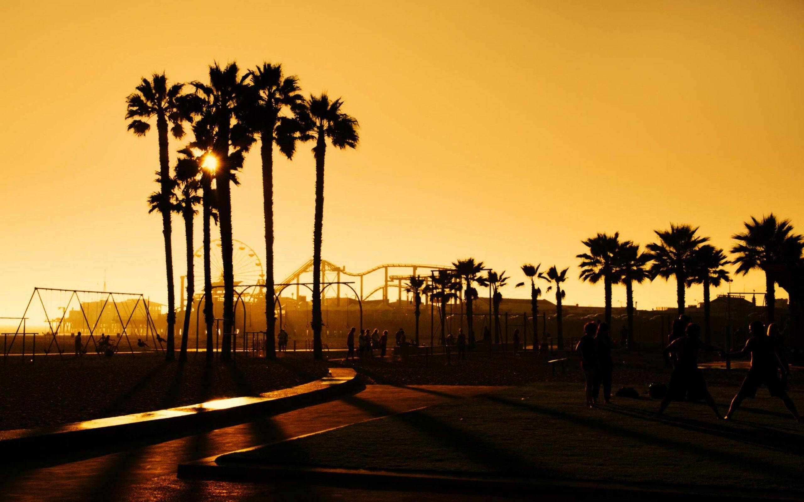 Brændende Los Angeles solnedgang Wallpapers