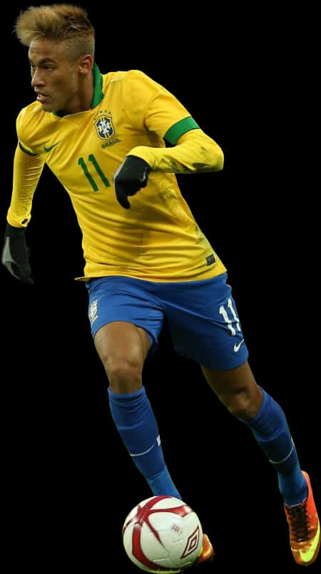 Brasiliansk fodboldspiller i dribling Wallpapers