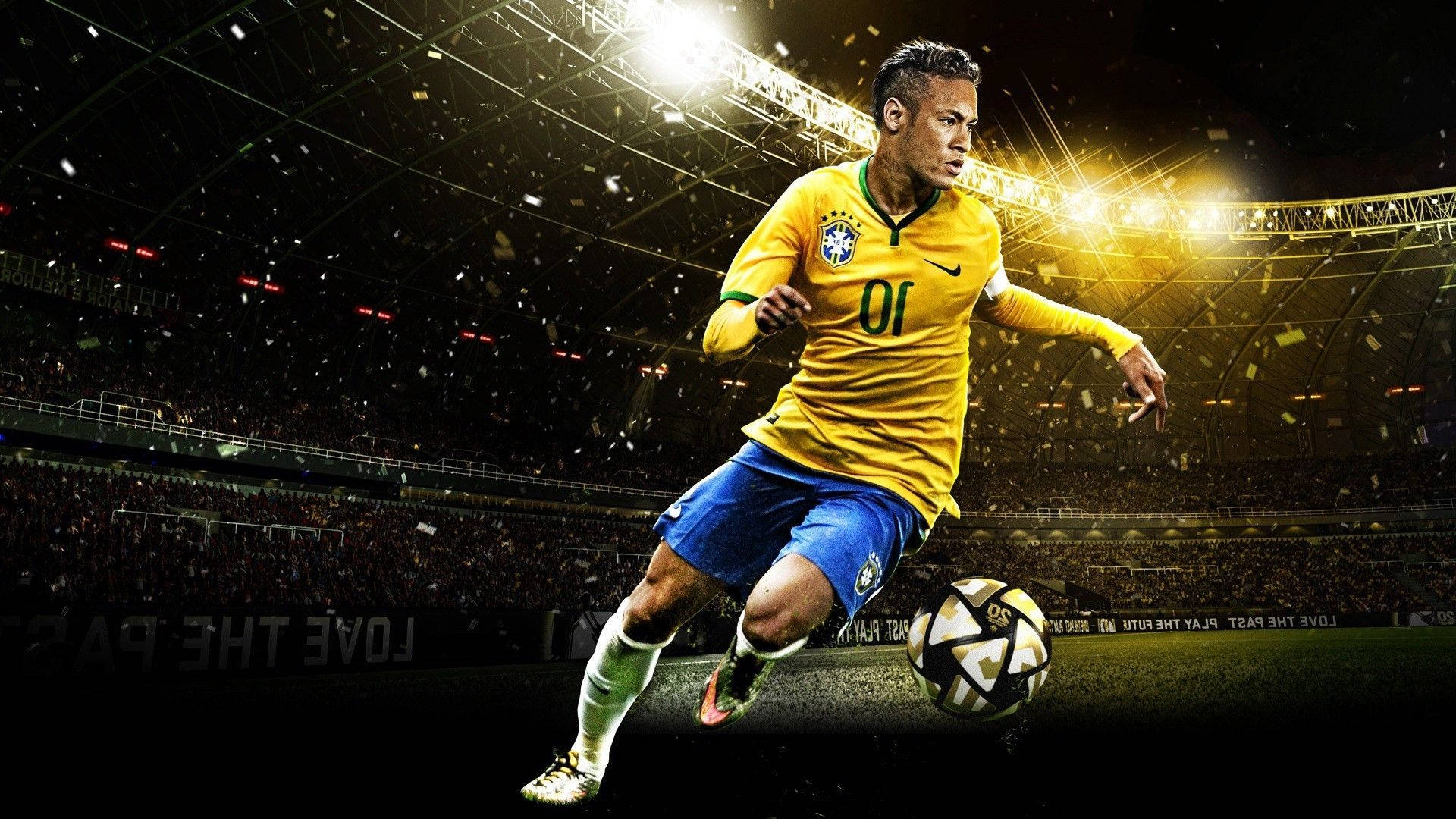 Brasilien og Paris Saint-Germain-stjernen Neymar viser sine fantastiske driblinger Wallpapers