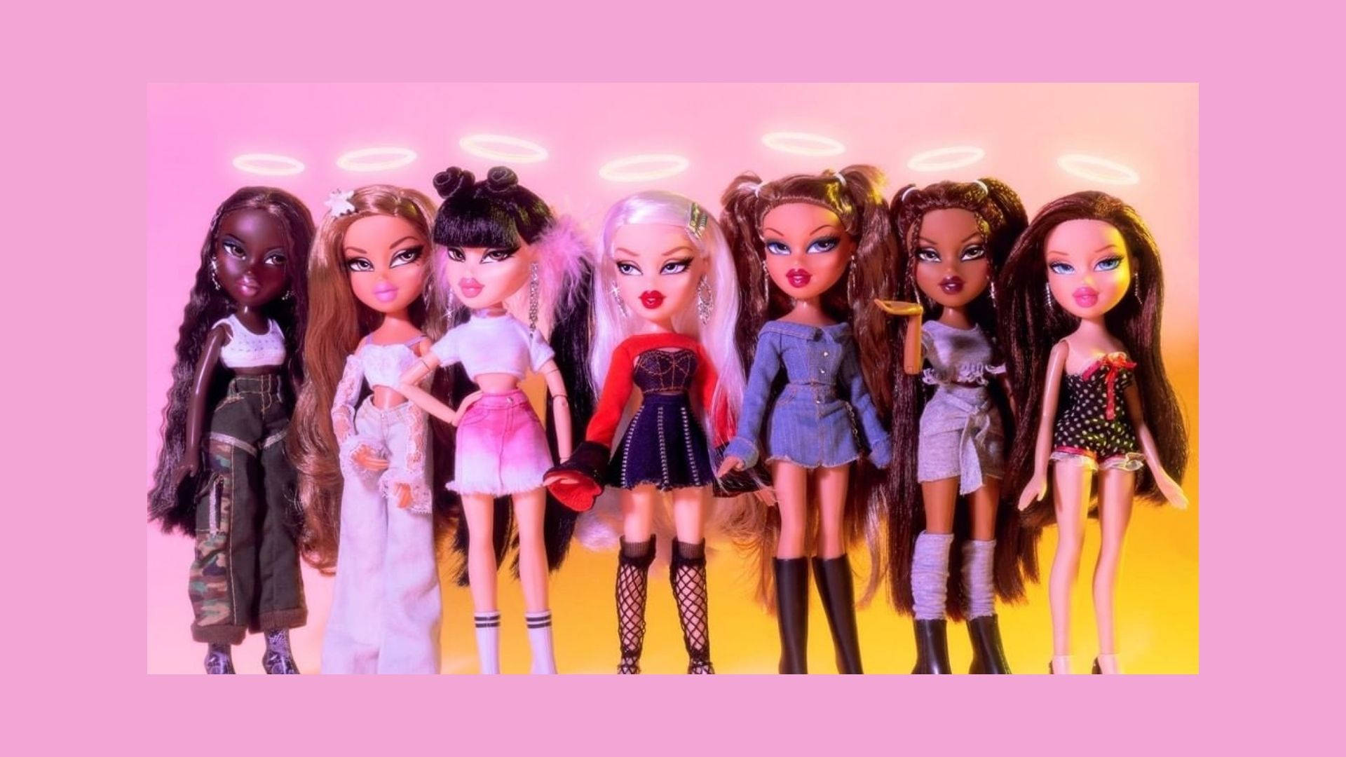 Bratz Aesthetic-dukker omfavner deres Halo-stil Wallpapers