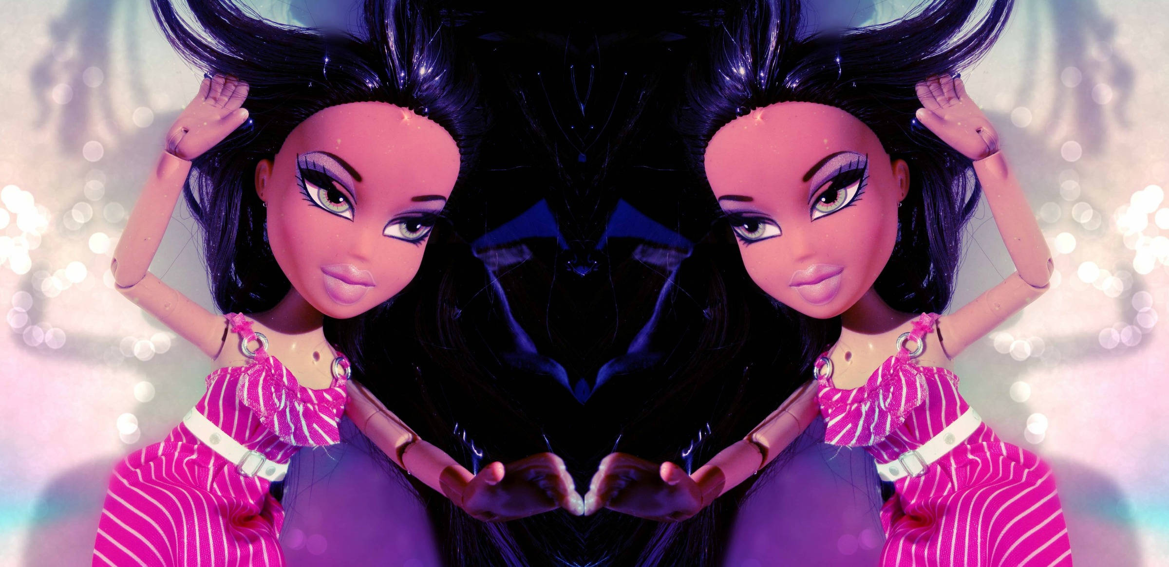 Bratz æstetisk dukke i lyserød kjole Wallpapers