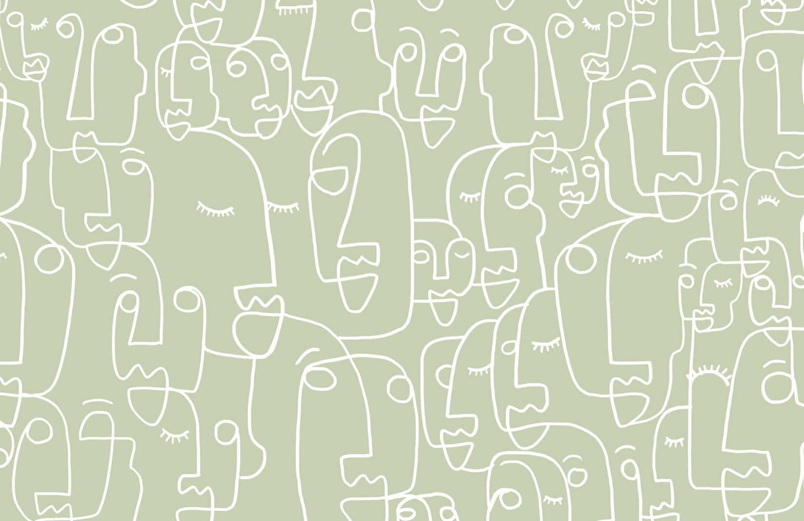 Bring ro og fred i dit hjem med denne salviegrønne æstetik Wallpapers