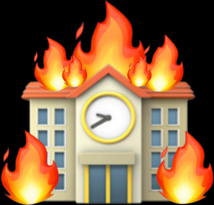 Brændende skoleur-emoji Wallpapers