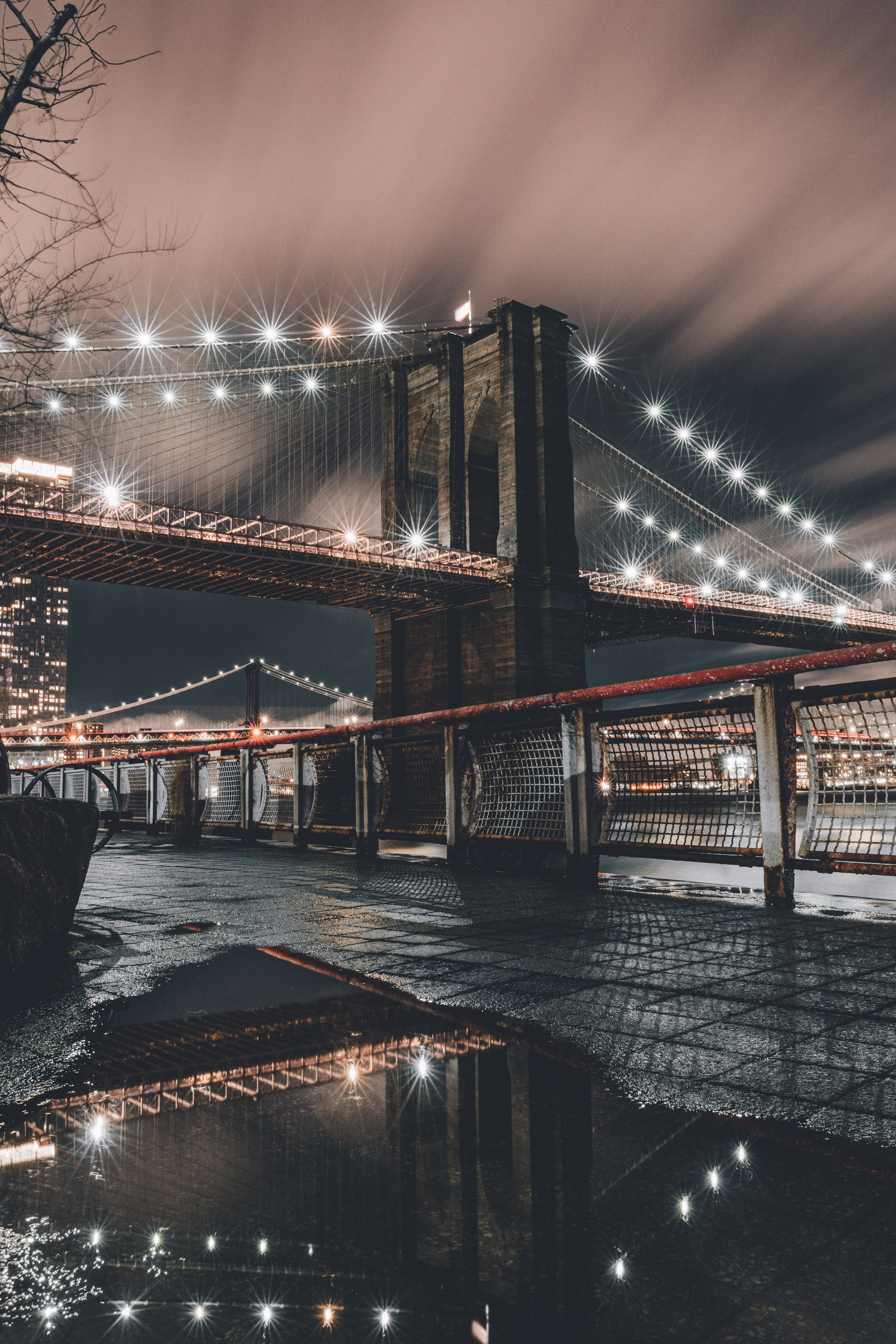 Brooklyn Bridge New York nat iPhone Wallpapers