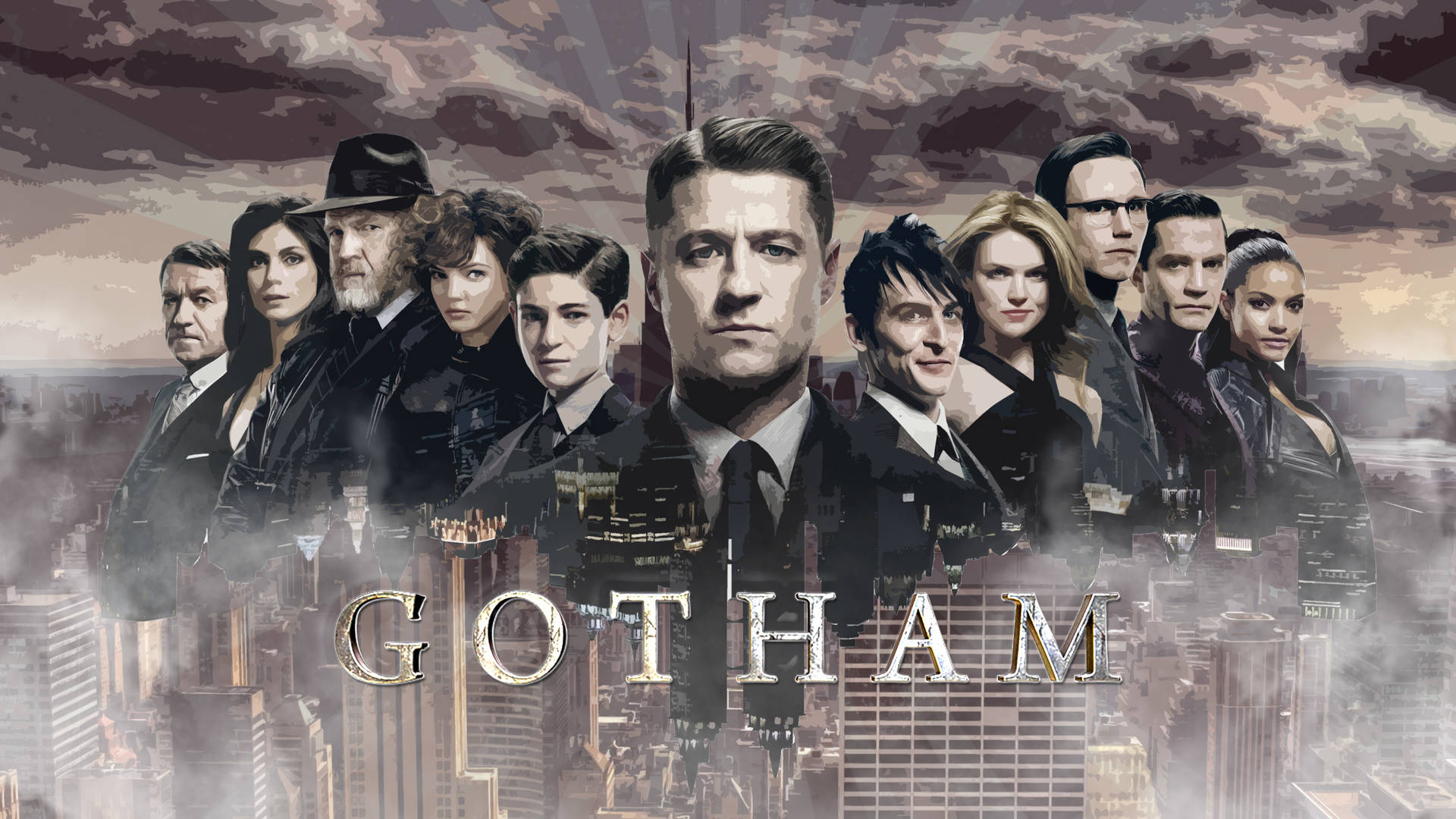 Brun æstetisk 4K Gotham Ensemble — Batman Wallpapers