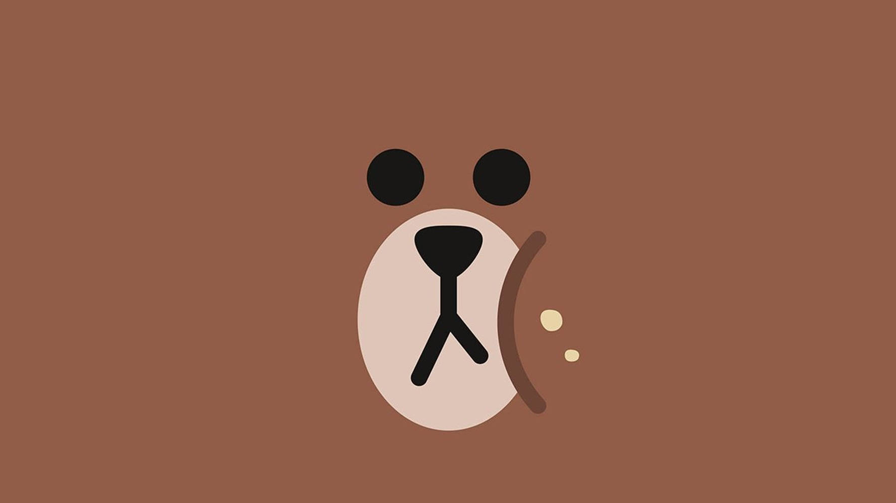Brun æstetisk bamseansigt til bærbar Wallpapers