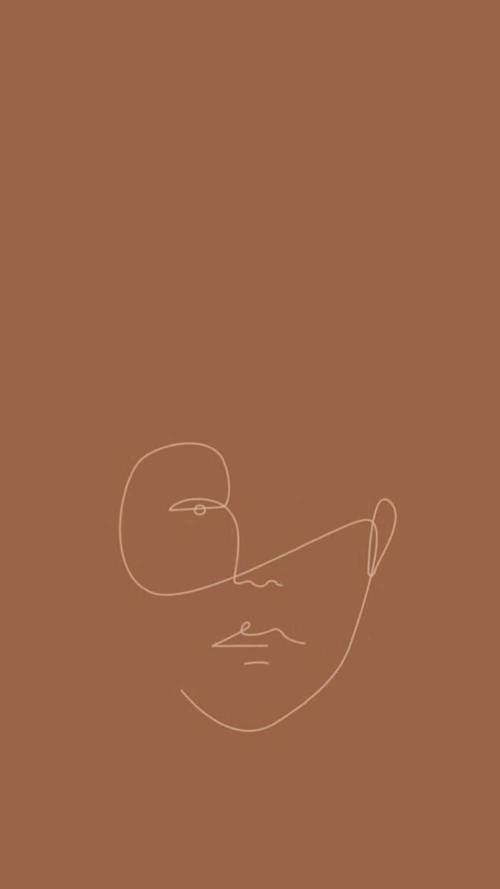 Brunt minimalistisk ansigt Wallpapers