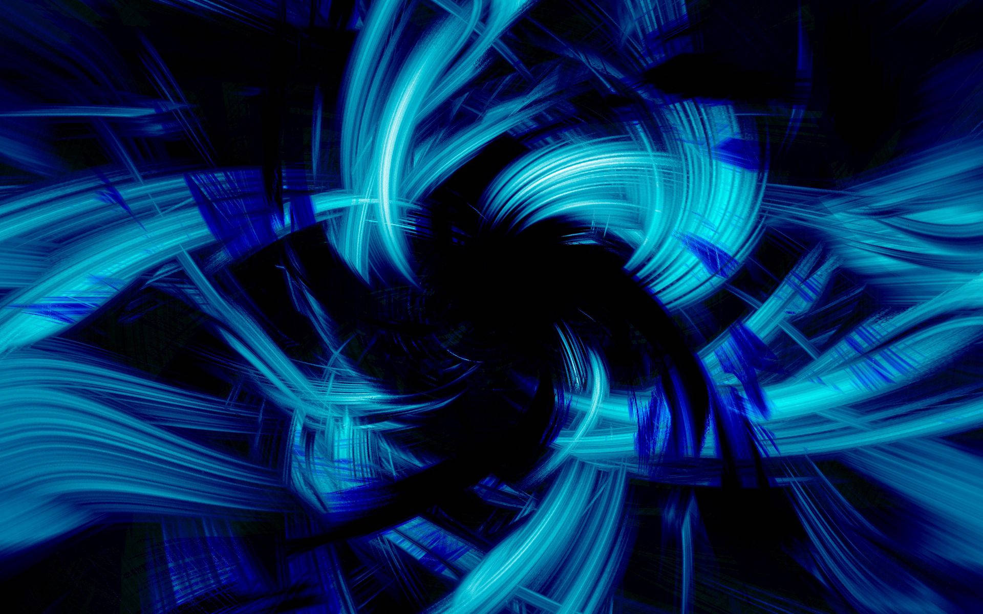 Blå abstrakt kunst af lys og mørke flydende kunstlinjer pensel. — Blå Wallpapers