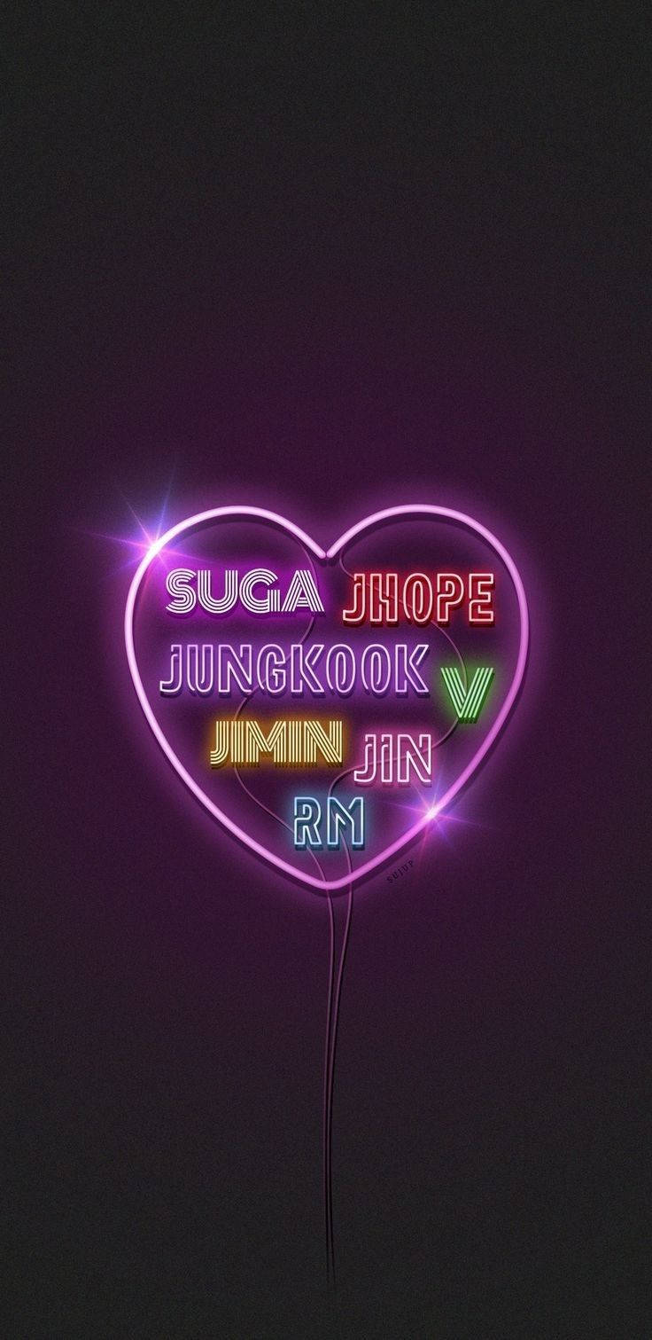 BTS Aestetisk Neonkunst Wallpapers
