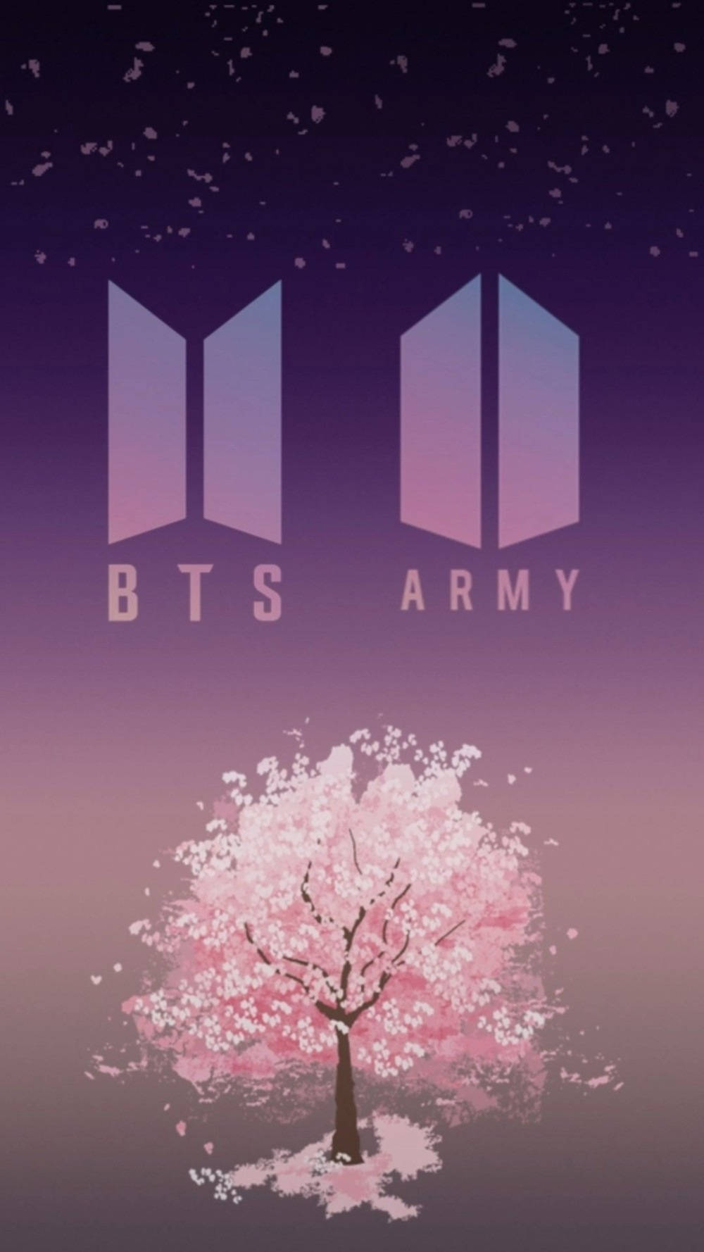 BTS ARMY Logo Lilla Æstetik Wallpapers