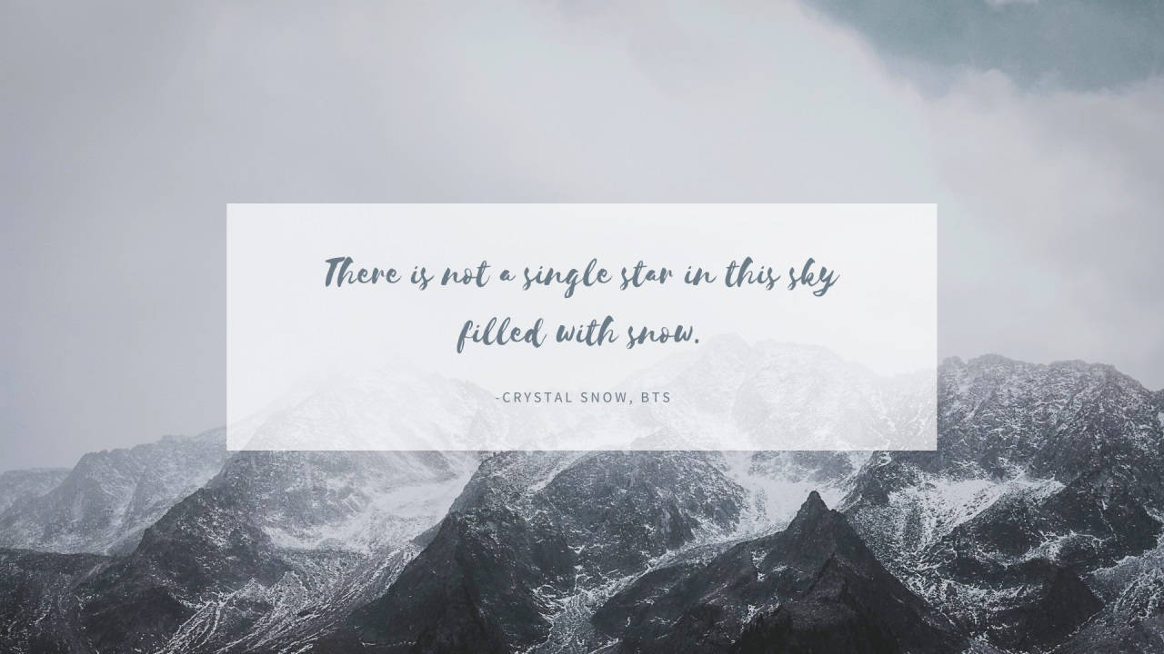 BTS Crystal Snow Sangtekster Laptop Wallpapers