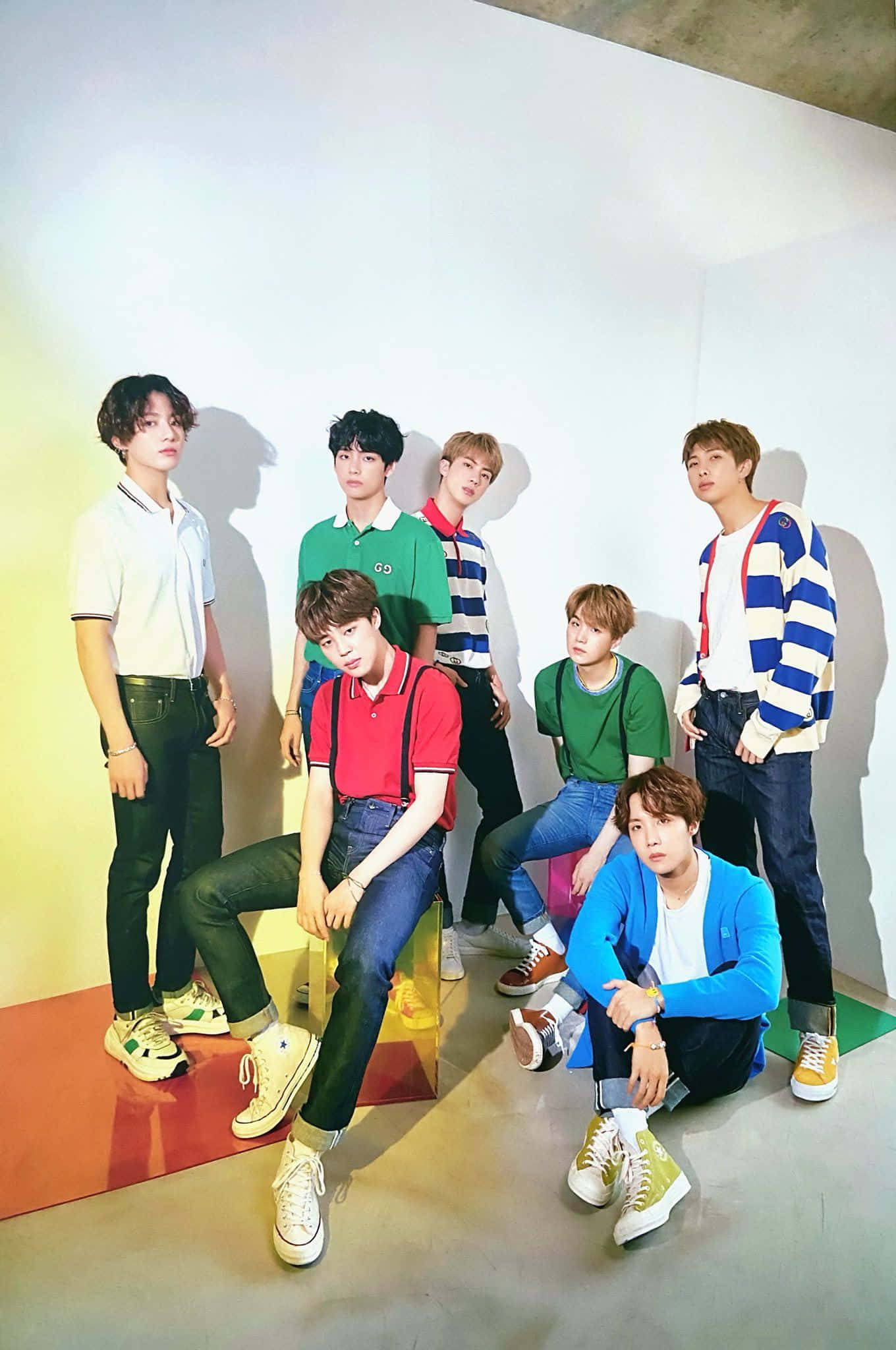 BTS Fotoshoot i Afslappede Outfits Wallpapers