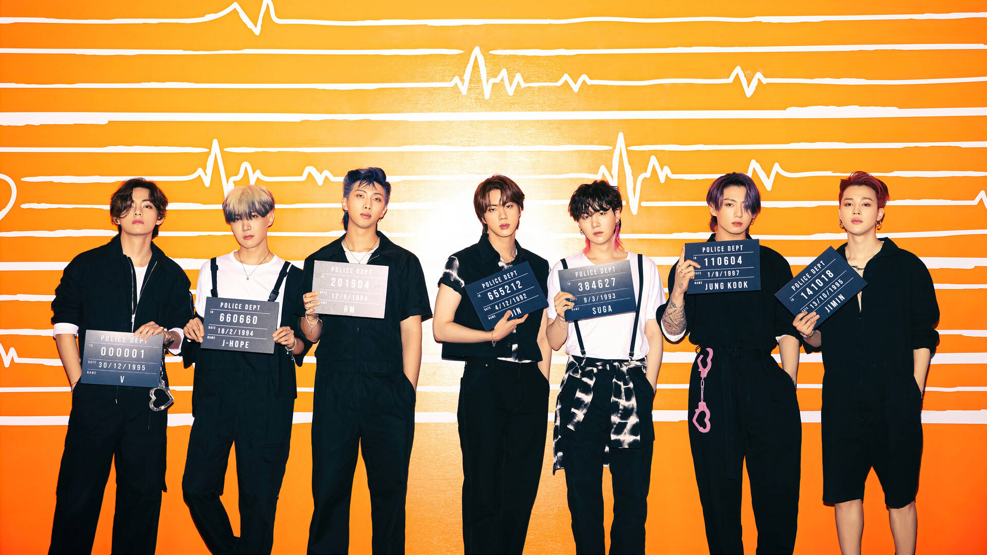 BTS gruppebillede Mugshot Wallpapers