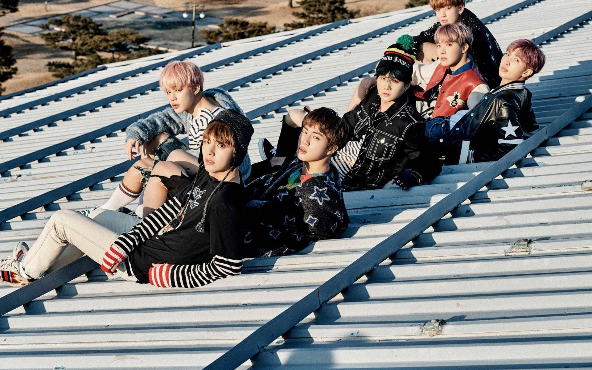 BTS gruppebillede Spring Day Wallpapers