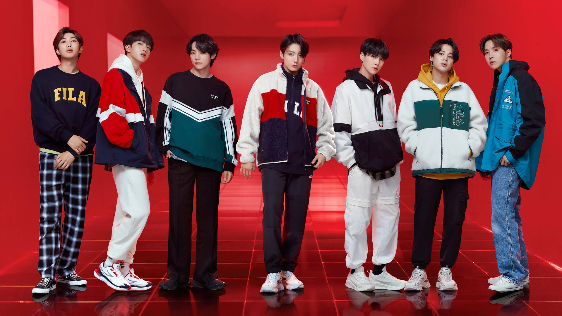 BTS gruppebillede til Fila Wallpapers
