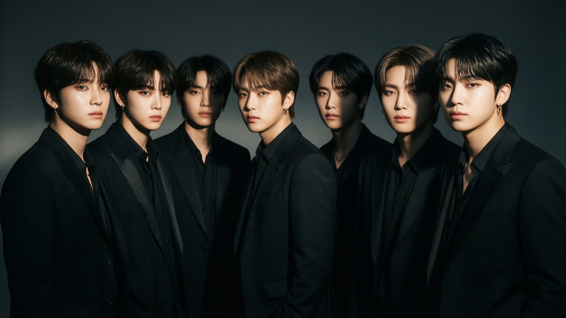 BTS i sorte jakkesæt Wallpapers