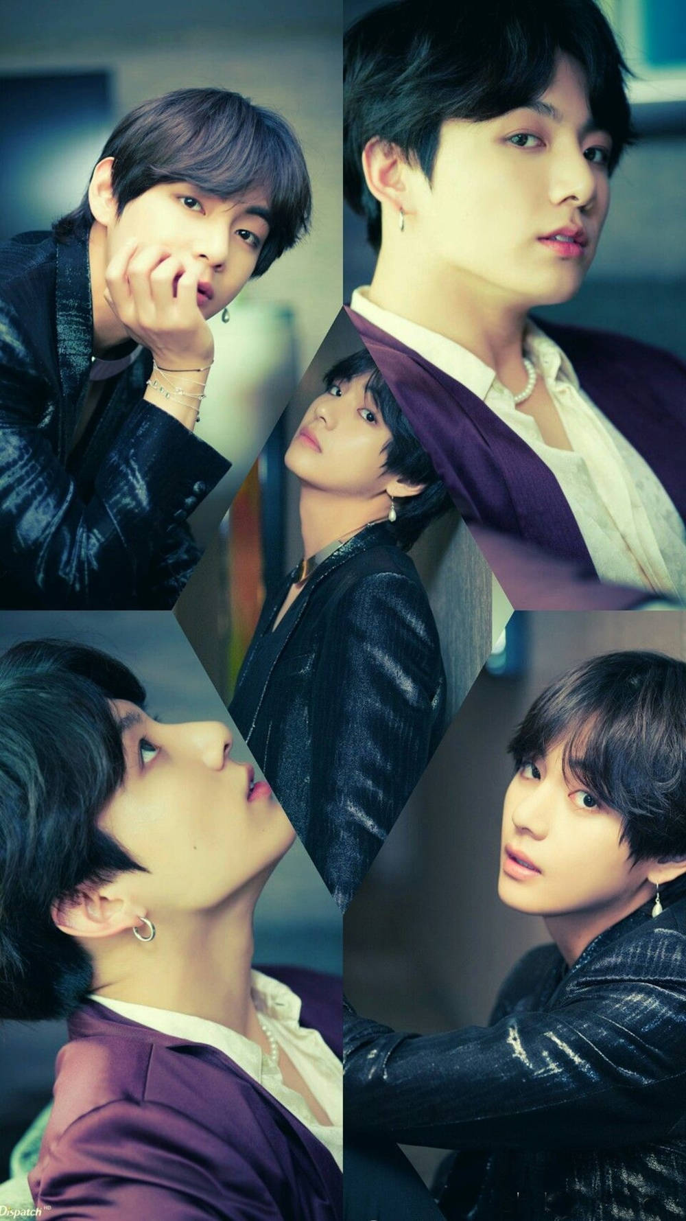 BTS JK og V collage kunst Wallpapers