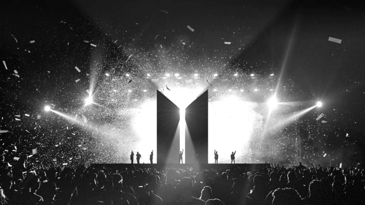 BTS Koncert med BTS Logo Silhuet Wallpapers