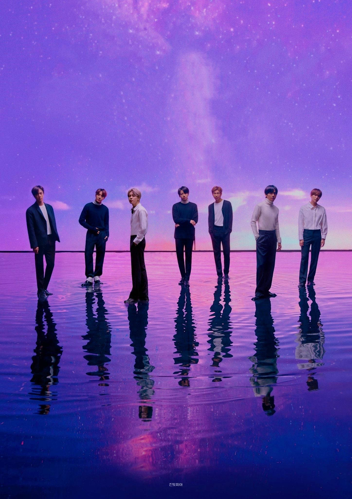 BTS OT7 på pastellilla Wallpapers