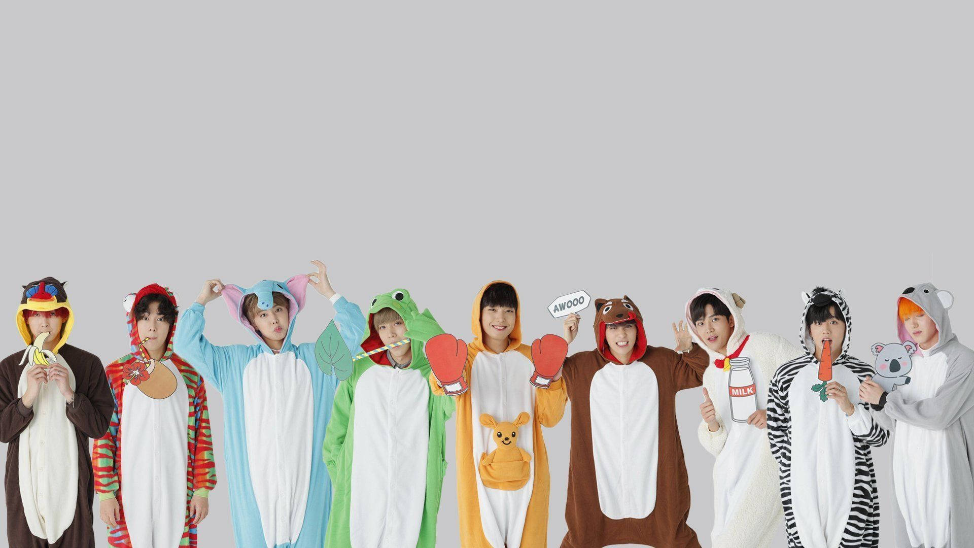 BTS sødt dyrekostume 2020 Wallpapers