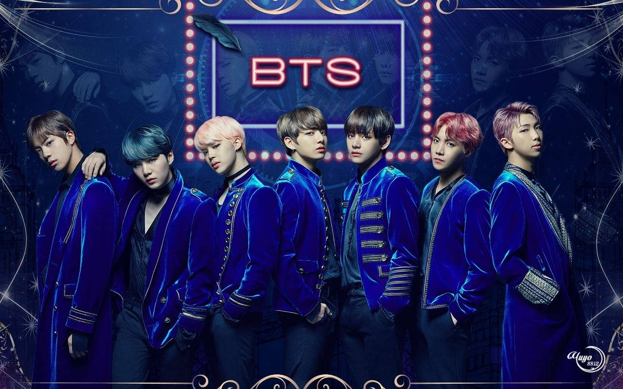 BTS ser cool ud i blåt Wallpapers