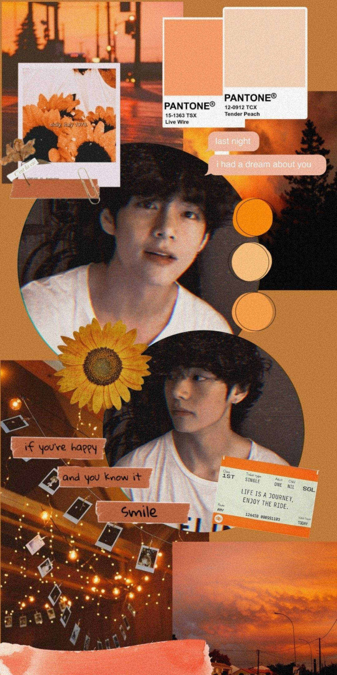 BTS Æstetisk Kim Taehyung Collage Wallpapers