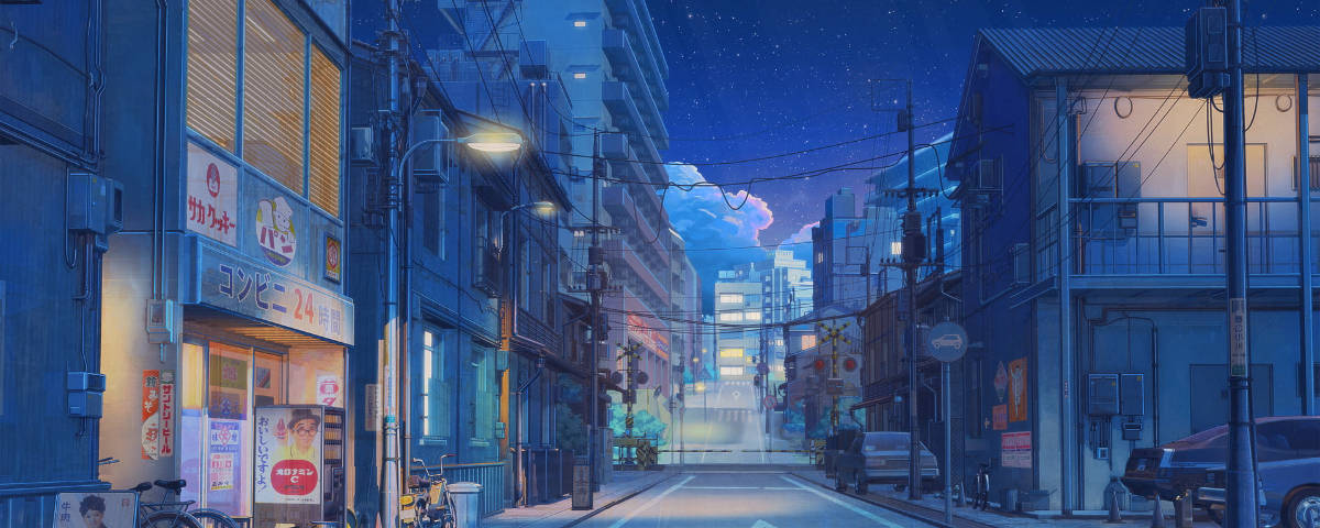 Butikker i animegade 1200x480 Wallpapers