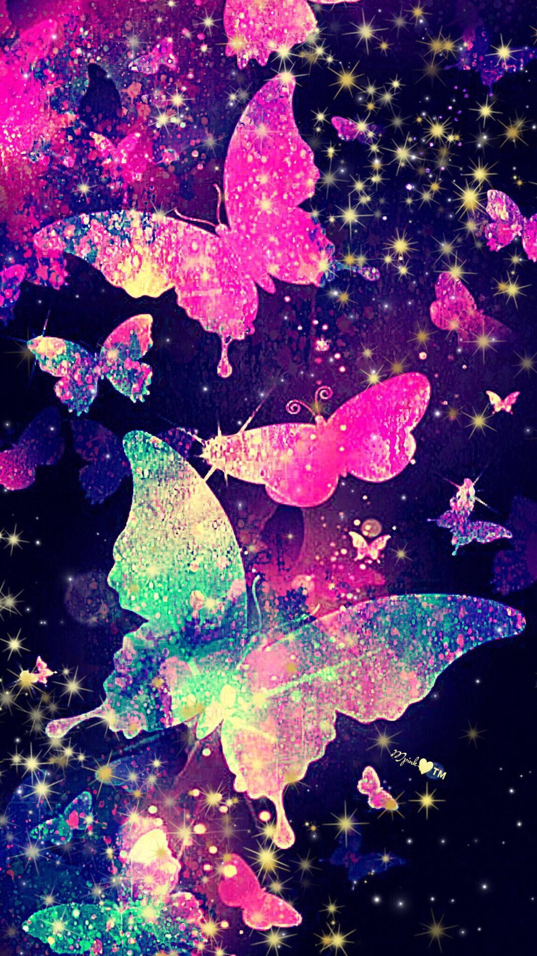 Butterfly Aesthetic Funklende Vinger Wallpapers