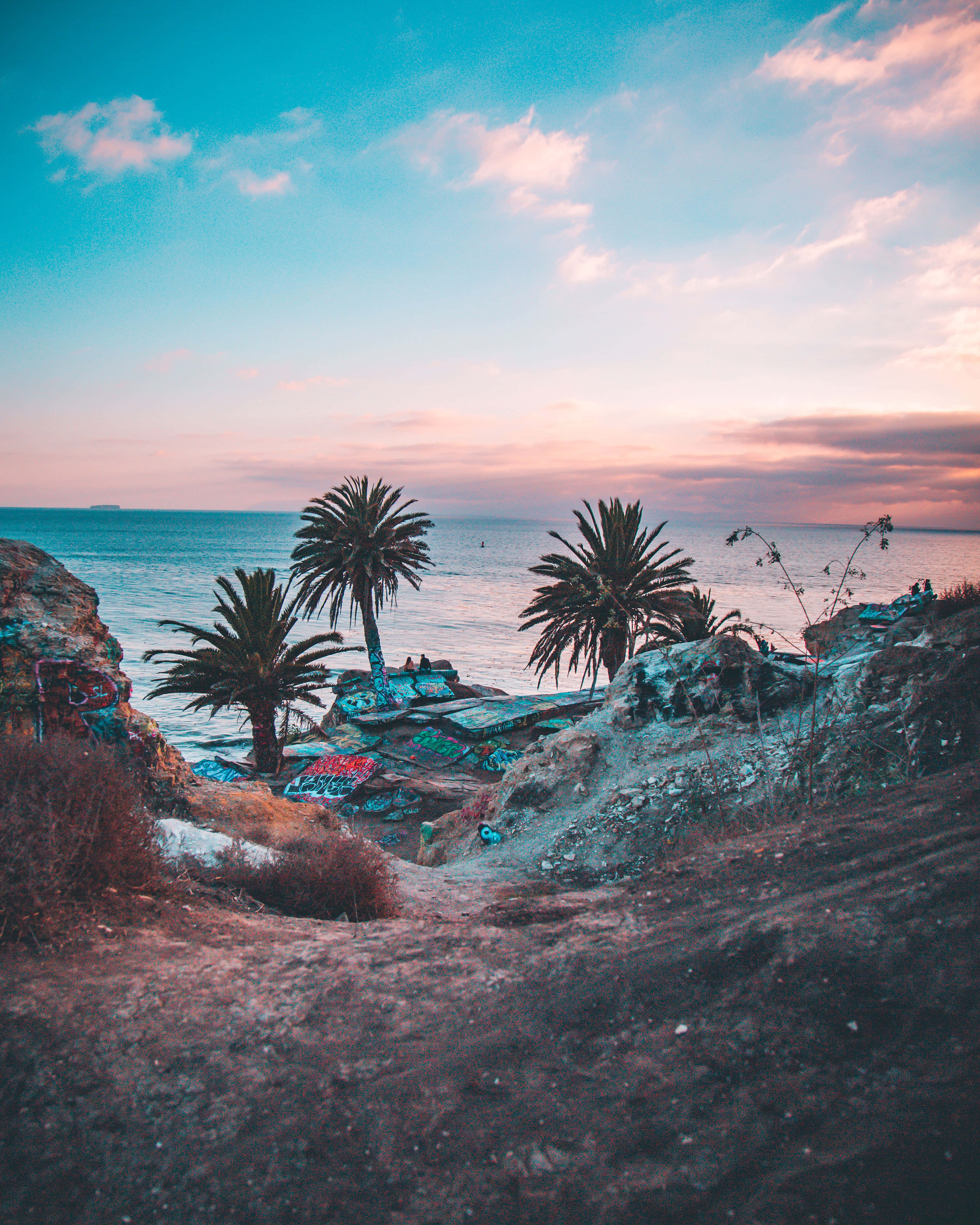 Californisk æstetik med skyer Wallpapers