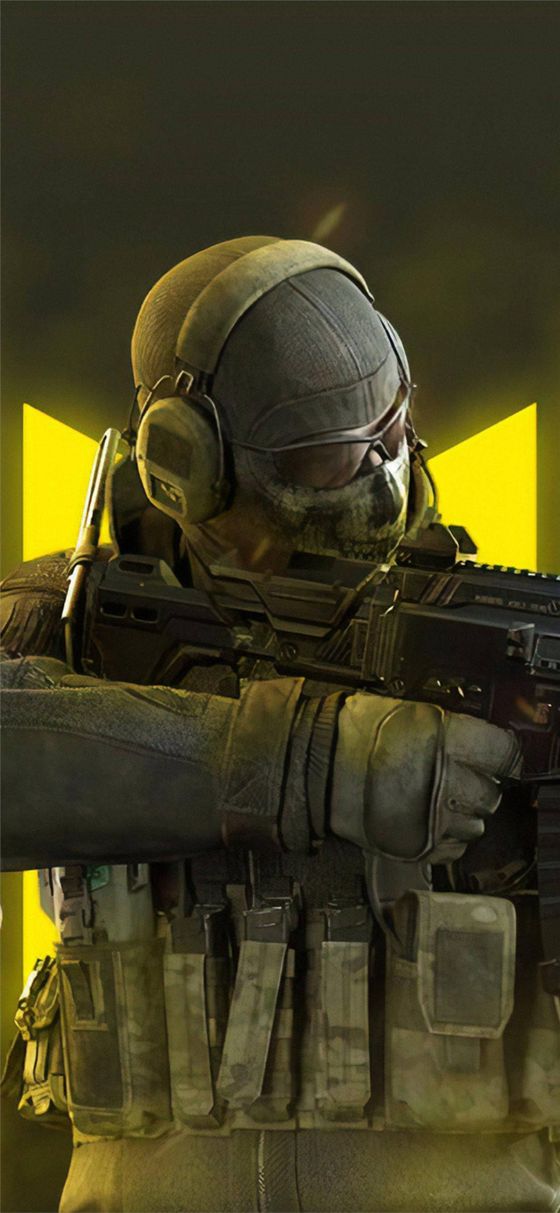 Call Of Duty Mobile Logo Ghost Close-up Wallpapers
