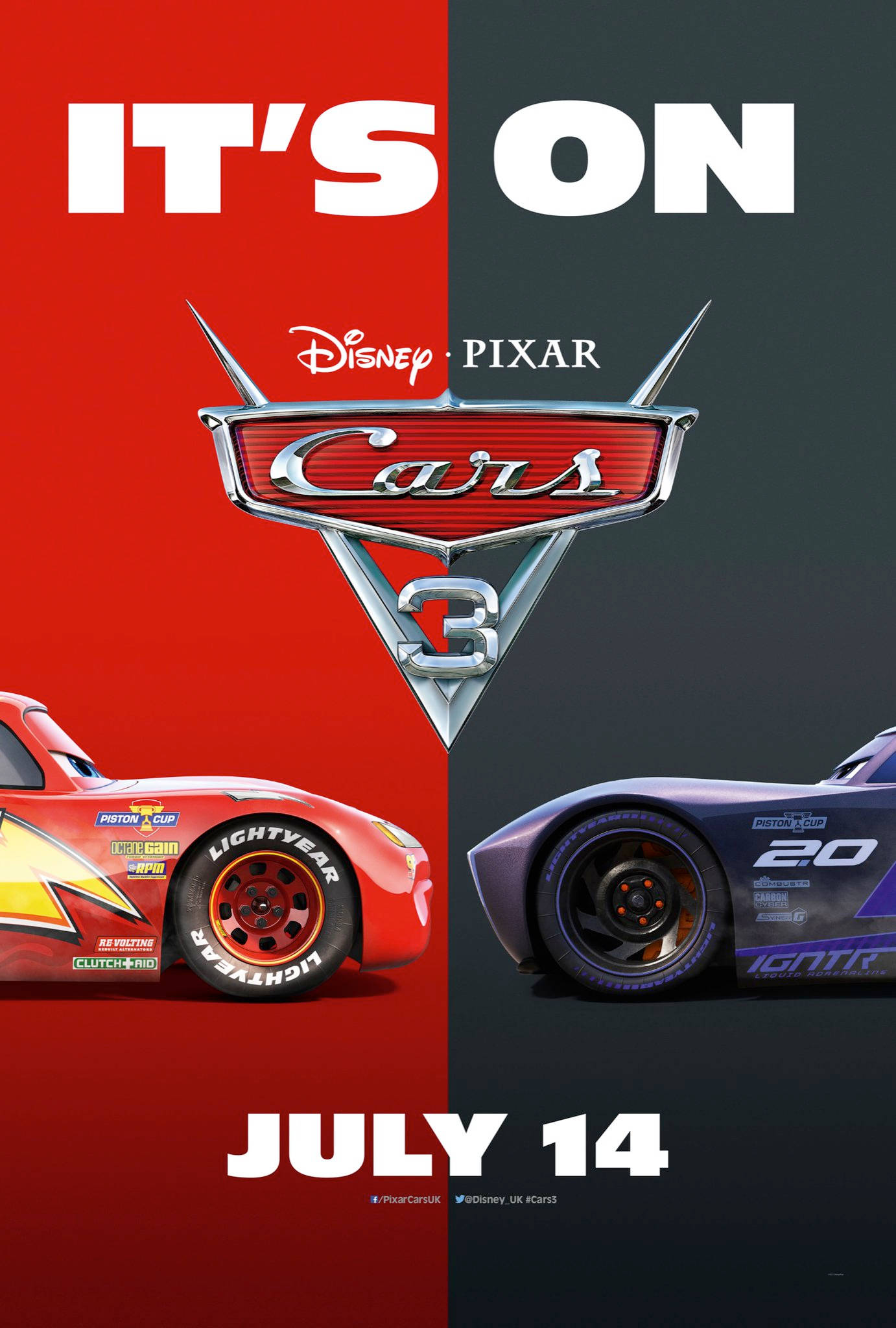Cars 3 Plakat Lightning vs Jackson Wallpapers