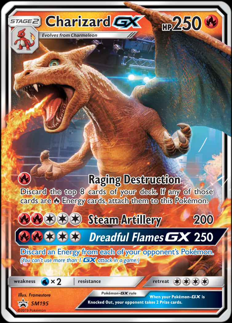 Charizard G X Pokémon-kort Wallpapers