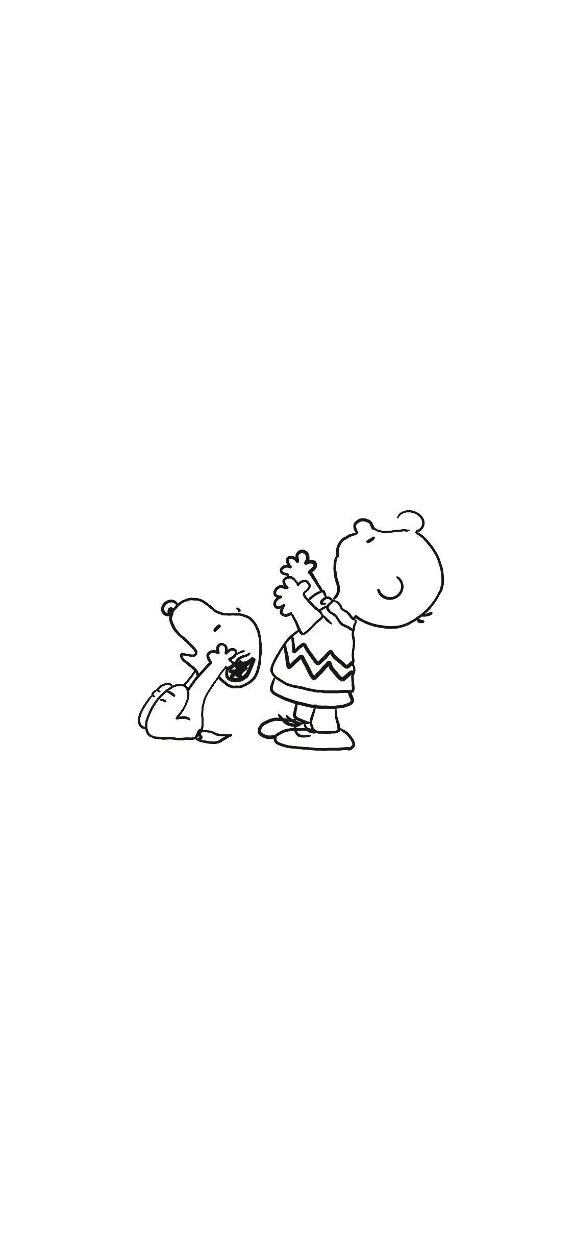 Charlie Brown Snoopy omrids Wallpapers