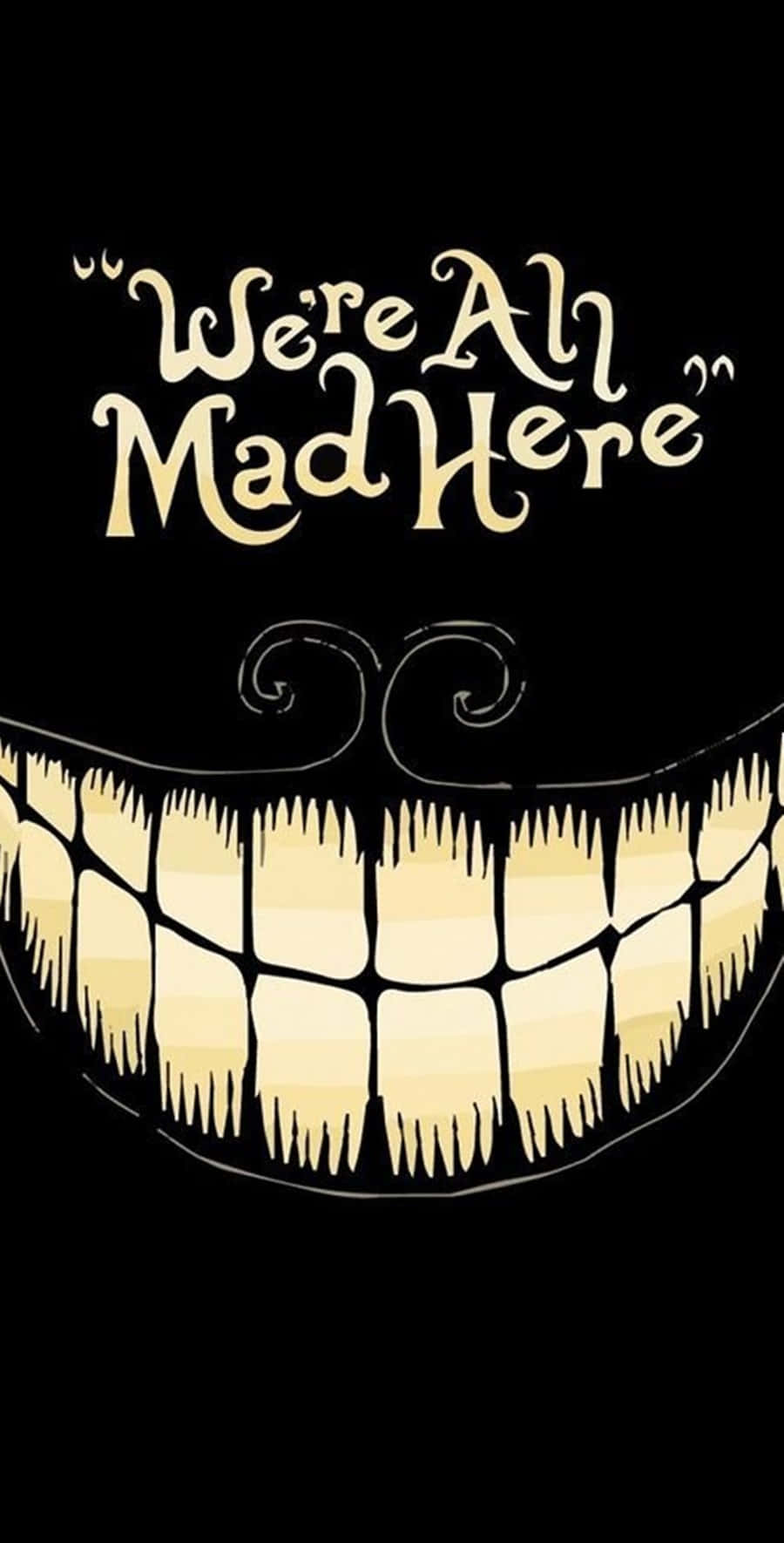 Cheshire Cat Grin Sjov Voksen Telefon Wallpapers